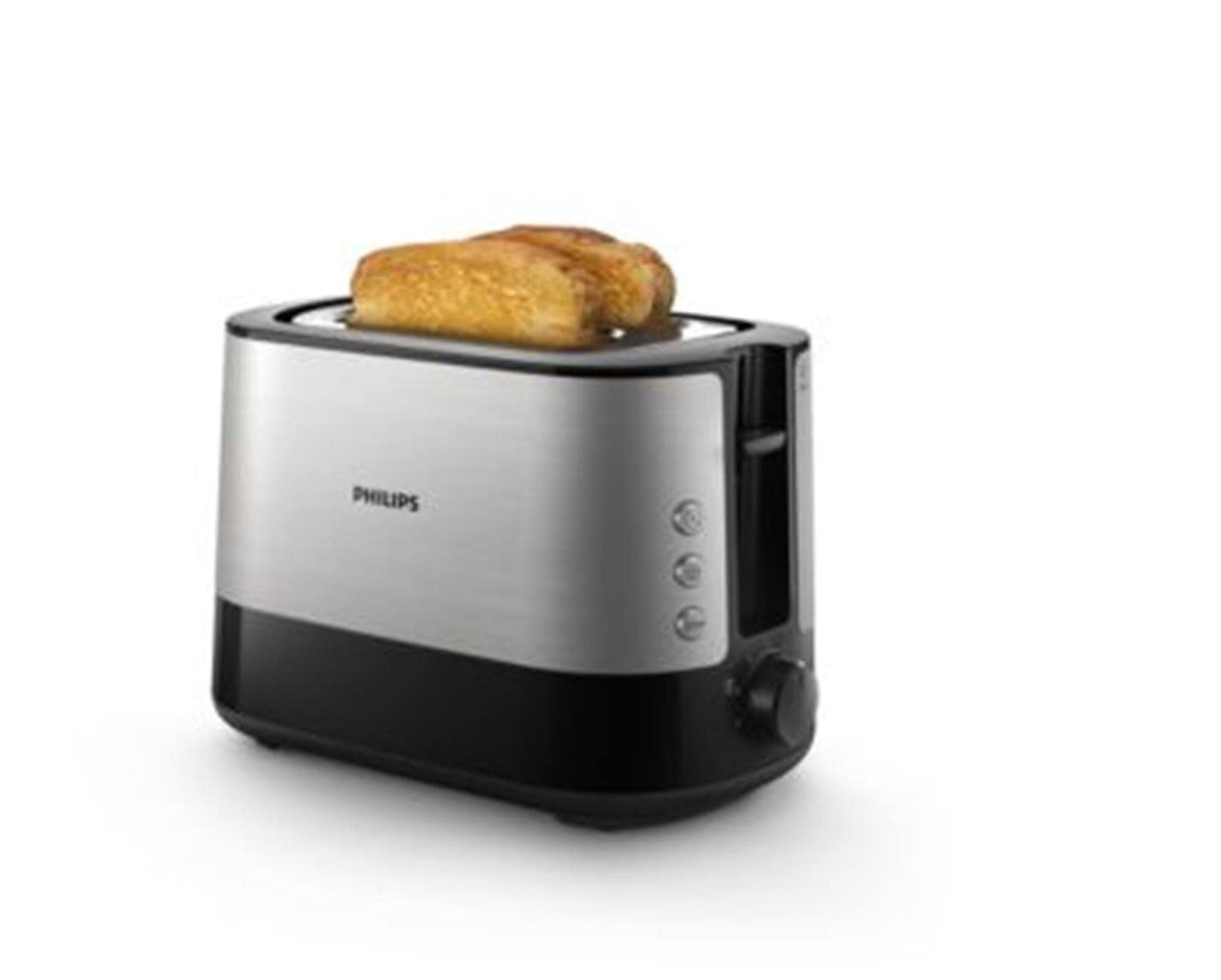 Philips HD7546/20 Gaia Filter-Kaffeemaschine mit Thermo-Kanne, schwarz/metall & HD2637/90 Toaster, Kunststoff, Schwarz/Edelstahl