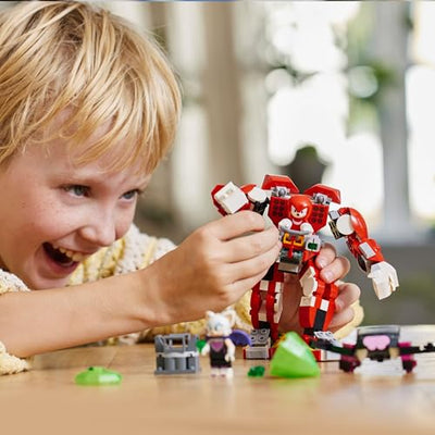 LEGO Sonic The Hedgehog Knuckles‘ Wächter-Mech, Actionfigur-Spielzeug für Jungen und Mädchen ab 8 Jahren, mit Master Emerald und weiteren Figuren aus dem Videospiel, Geschenk-Idee für Kinder 76996