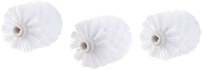 BadeStern Klobürste: WC-Bürste mit Edelstahl-Stiel und 3 Aufsätzen mit Ø 7 cm, weiß (Toilettenbürste 7 cm Durchmesser, WC Bürste 7 cm Durchmesser, Ersatzbürstenkopf)