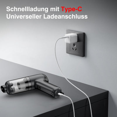 USUIELIGHT Handstaubsauger Akku 6000Pa - Handstaubsauger Kabellos mit 18 Min Laufzeit, 4000mAh, Leicht und Tragbar, Autosauger mit Blas- und Saugfunktion für Auto, Haus, Büro, Tierhaare