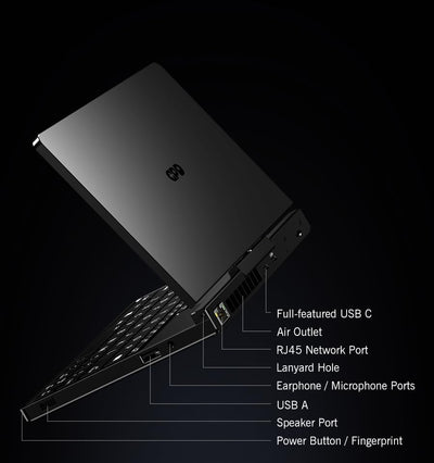 GPD Pocket 4 (AI 9 HX370) – Ultra mobiler PC aus Aluminium mit Windows 11, 8,8 Zoll Ultra HD Display 180° drehbar, Ryzen AI 9 HX370, RAM 32 GB LPDDR5x, SSD NVMe 2 TB, Wi-Fi 6E, Ethernet 2.5G