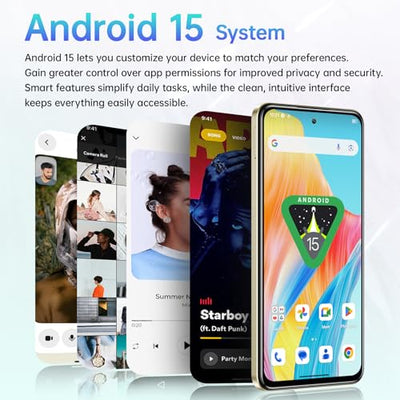 OUKITEL C65 Android 15 Handy Ohne Vertrag, 16GB+128GB/1TB Smartphone Ohne Vertrag, 6.7" HD+ 90Hz Handy Günstig, 50MP+8MP, 5150mAh Simlockfreie Handys, Dual SIM 3 Steckplatz/Fingerabdruck/3.5mm Jack