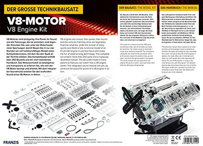 Franzis 67114 große Technikbausatz V8-Motor: Baue den legendären V8-Motor nach und erlebe was hinter der Technik steckt!