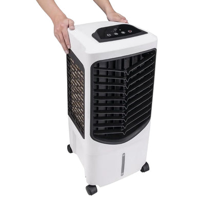 JUNG HONEY TC09F Mobile Klimaanlage ohne Abluftschlauch, Klimagerät 3-in-1 Luftkühler und Ionisator, Leiser Ventilator mit Wasserkühlung, Fernbedienung und 7 Stunden Timer, für alle Zimmer