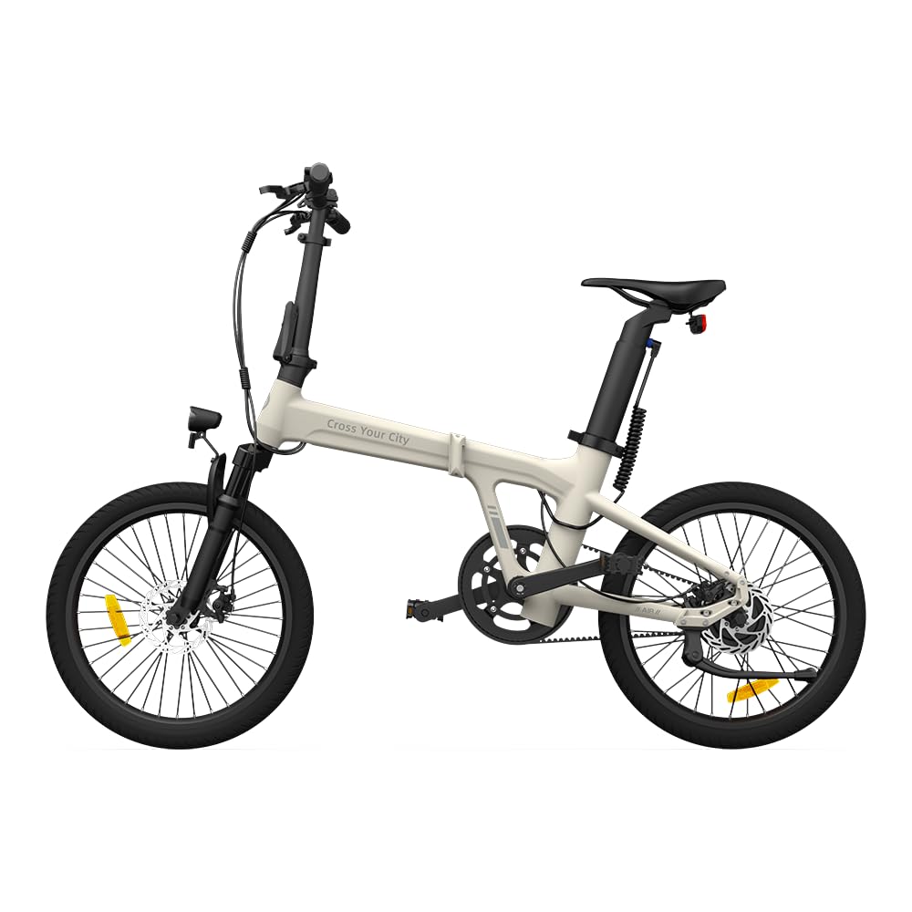Air 20S ebike ultraleichtes Aluminiumgehäuse, Riemenantrieb, ADO Smart APP,DREI Geschwindigkeitsmodi Machen das Pendeln in der Stadt komfortabler und bequemer(Stoßdämpfende Version)-weiss