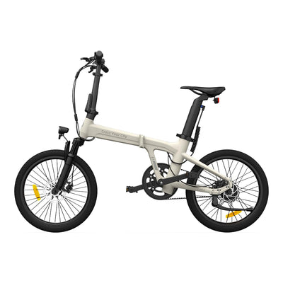 Air 20S ebike ultraleichtes Aluminiumgehäuse, Riemenantrieb, ADO Smart APP,DREI Geschwindigkeitsmodi Machen das Pendeln in der Stadt komfortabler und bequemer(Stoßdämpfende Version)-weiss