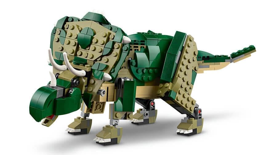 LEGO Creator T.Rex, 3-in-1-Dino zum Umbauen in einen Triceratops oder Pterodaktylus, bewegliches Dinosaurier Modell für Kinder, Geschenk für Jungen und Mädchen 31151