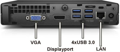 HP 18cm Silent Mini-PC Business Office Multimedia Computer mit 3 Jahren Garantie! Intel Pentium 4400T 2x2.90GHz - 16 GB DDR4-512 GB SSD - USB3 - Windows 11 Prof. 64-Bit - 7795