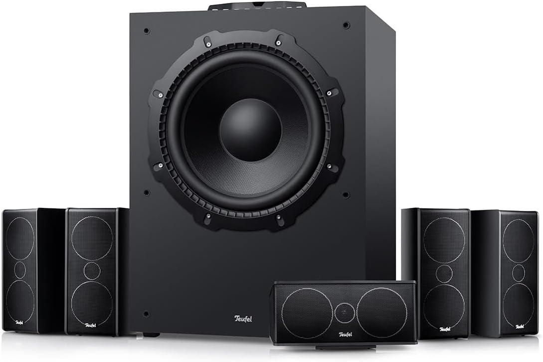 Teufel CONSONO 35 Concept Power Edition - 5.1 Surround Soundsystem, Komplettsystem Heimkino mit integriertem AV-Receiver, Bluetooth, Dolby Audio, USB-C-Soundkartenfunktion, HDMI ARC CEC - weiß