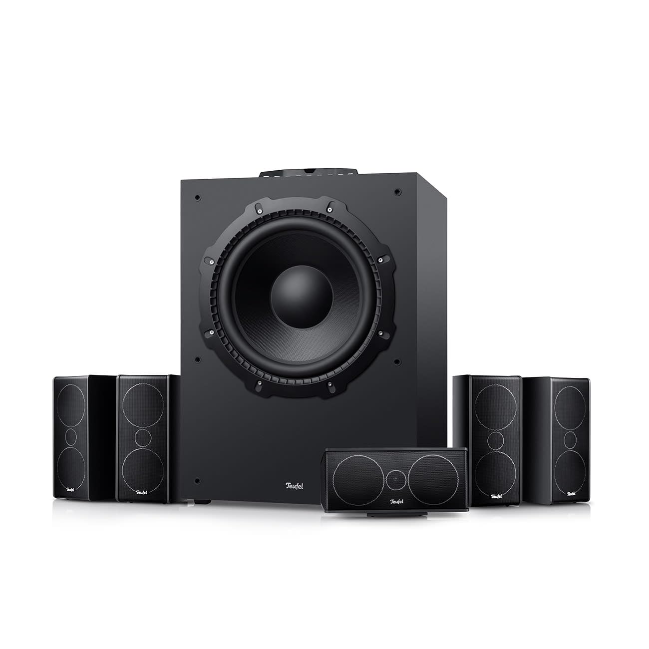 Teufel CONSONO 35 Concept Power Edition - 5.1 Surround Soundsystem, Komplettsystem Heimkino mit integriertem AV-Receiver, Bluetooth, Dolby Audio, USB-C-Soundkartenfunktion, HDMI ARC CEC -schwarz