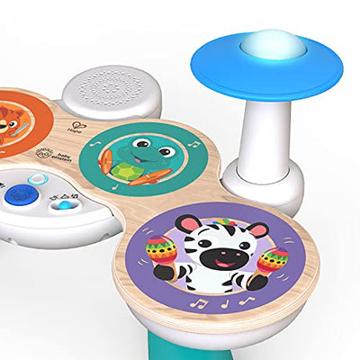 Baby Einstein, Together in Tune, Connected Magic Touch, Holz Schlagzeug, Musikinstrumente, 4 Spielmodi und 10 Melodien, Lautstärkeregler, Holzspielzeug für Kinder, ab 12 monat
