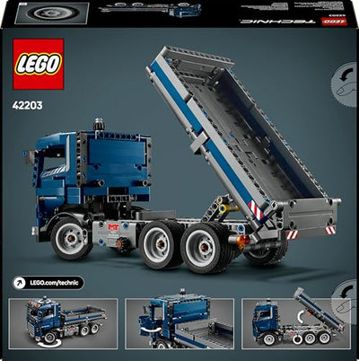 LEGO Technic Kipplaster Spielzeug mit Lenkung und beweglicher Kippmulde - blaues Baufahrzeug - Geschenkidee zum Geburtstag oder für die Feiertage - Bauset für Jungen und Mädchen ab 9 Jahren 42203