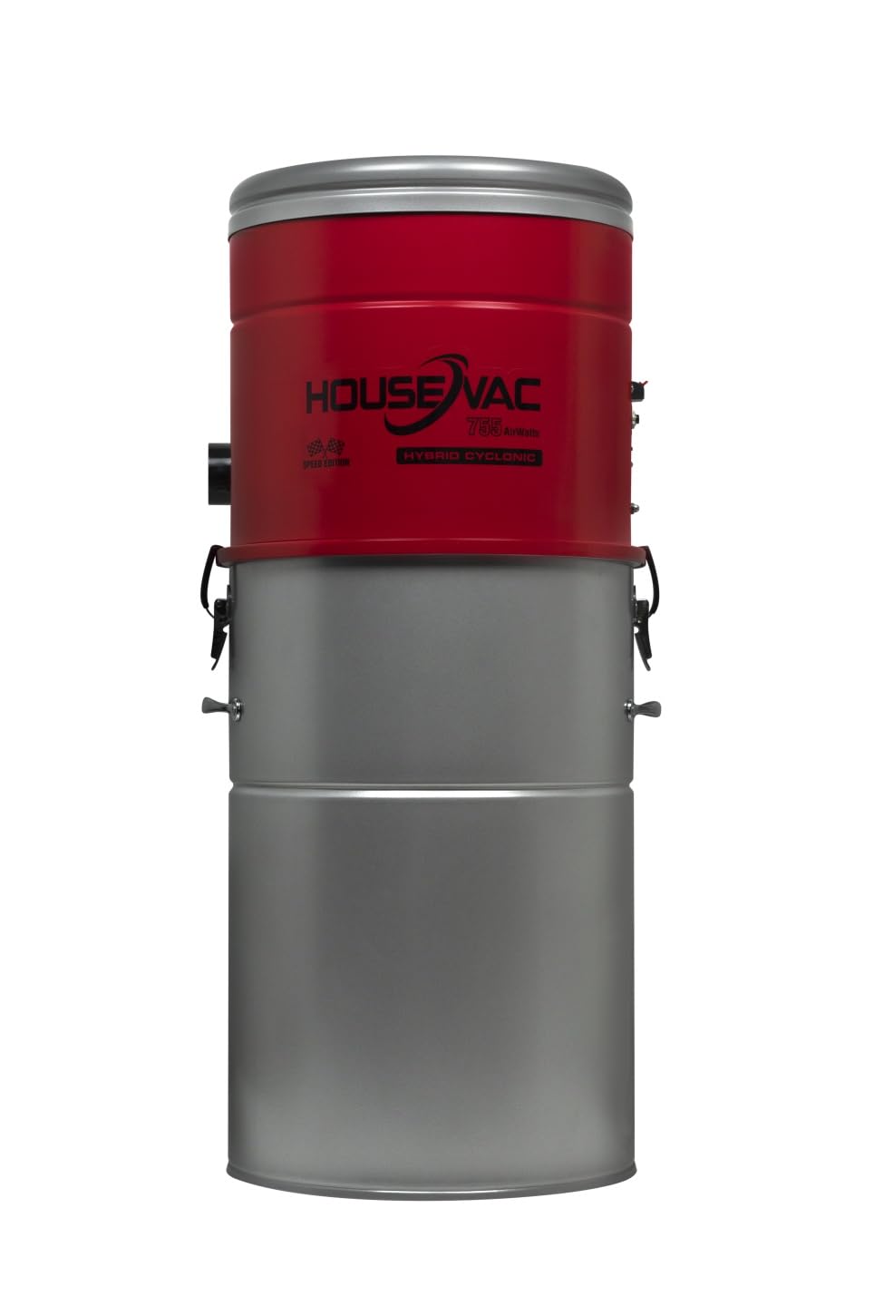 HouseVac Zentralstaubsauger HV-755ST-35H + Premium Reinigungszubehör-Kit 7.5m zur Reinigung Ihres Hauses|Saugkraft 755 AirWatts|Ametek Motor-1700W 2 Turbinen Soft Start/Stop| Hybridzyklonfiltration