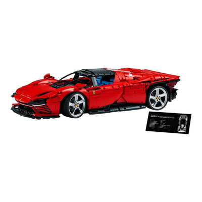 LEGO Technic Ferrari Daytona SP3 Modellauto-Bausatz im Maßstab 1:8, roter Super-Sportwagen, erweitertes Auto-Modell Sammlerstück, Ultimate Car Concept 42143