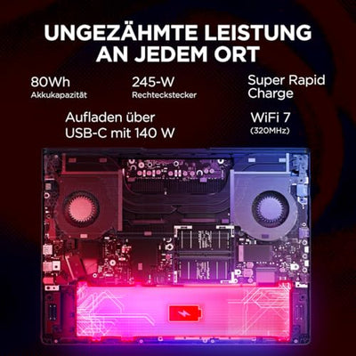 Lenovo Legion Pro 5 16ADR10 Gaming AI Laptop | 16" WQXGA 165 Hz OLED Display | NVIDIA GeForce RTX 5060 | AMD Ryzen 7 | 32GB RAM | 1TB SSD | Win11 | QWERTZ | Eclipse Black | 3 Monate GamePass