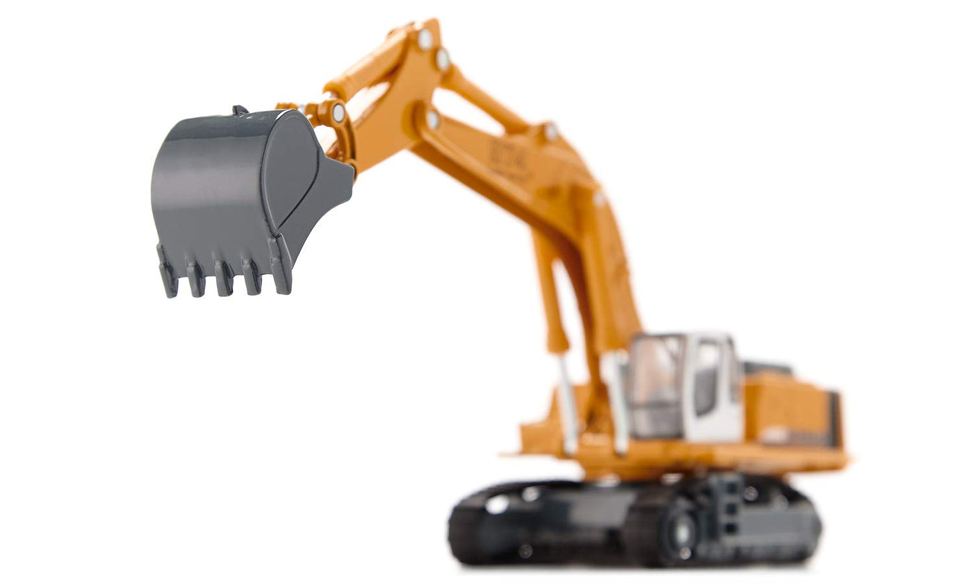 siku 1847, Schwertransporter mit Tiefbettauflieger, 1:87, Metall/Kunststoff, Blau/Gelb, Abkoppelbarer Auflieger