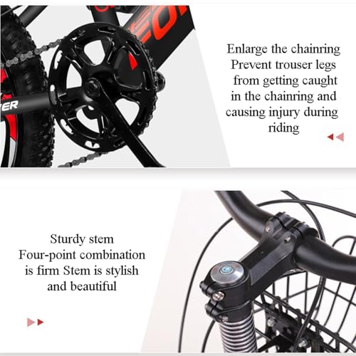 Mountainbike 22 Zoll 6 Gang Doppelscheibenbremsen Stoßdämpfung Fahrrad Herren und Damen Outdoor-Sport Offroad A,22 inches