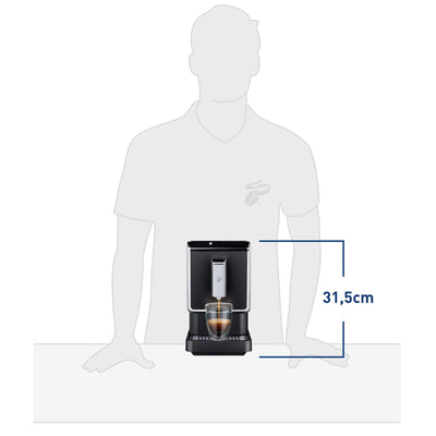 Tchibo Kaffeevollautomat Esperto Latte mit Milchaufschäumfunktion für Caffè Crema, Espresso und Milchspezialitäten, Anthrazit