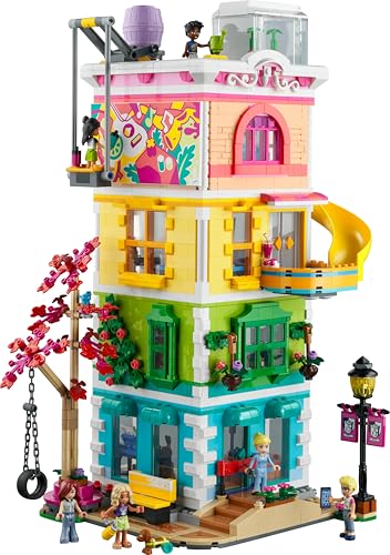 Lego Friends Heartlake City Gemeinschaftszentrum - Kreatives Spielzeug - 5-stöckiges Gebäude mit 6 Minifiguren, Einer Hundefigur und Zubehör - Geschenk für Mädchen und Jungen ab 9 Jahren - 41748
