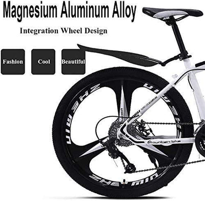 26 Zoll 21 Gang Herren Mountainbike High Carbon Stahl Hardtail Mountainbike mit Vorderradfederung Einstellbarer Sitz 21 Gang