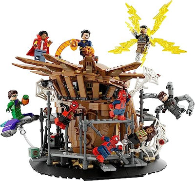 LEGO 76261 Marvel Spider-Mans großer Showdown, Spider-Man: No Way Home-Set mit 3 Peter Parker-Minifiguren sowie Green Goblin, Electro, Sandman, Ned, Doctor Strange und MJ, Sammlermodell