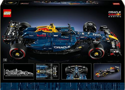 LEGO Technic Oracle Red Bull Racing RB20 F1 Car Model Kit - Collectible Formula 1 Building Set with 1:8 Scale V6 Engine, Gear Box, Steering & DRS - Gift Idea for Adult & Teenage Racing Fans - 42206
