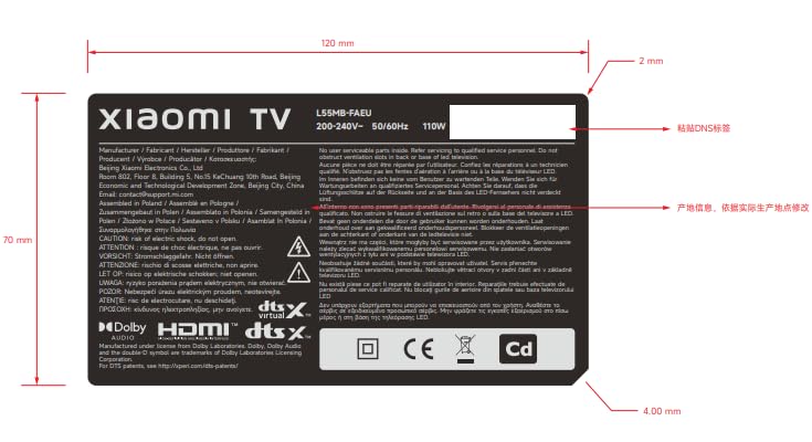 Xiaomi F, 55 Zoll (140 cm), 4K UHD, Smart TV, Fire TV, Triple Tuner DVB-C/S/S2/T/T2,HDR10, MEMC,Game Boost mode 120Hz, Sprachsteuerung mit Alexa, 2GB+32GB, Kompatibel mit Apple AirPlay