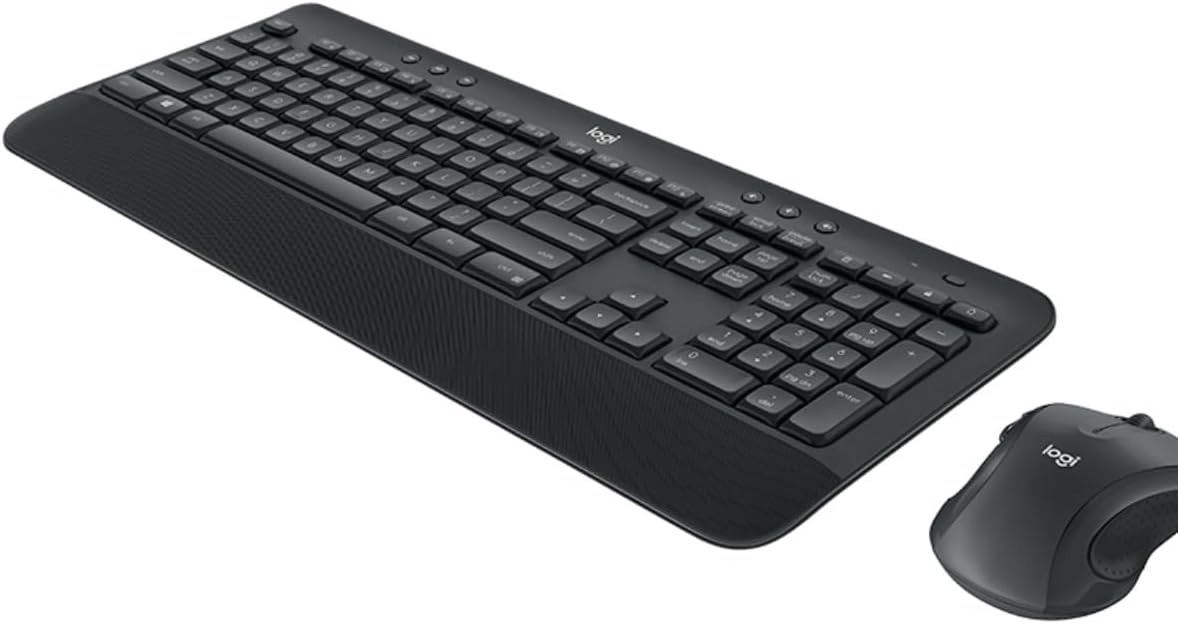 Logitech MK545 Advanced Wireless Keyboard and Mouse Combo QWERTY US International Layout – Schwarz