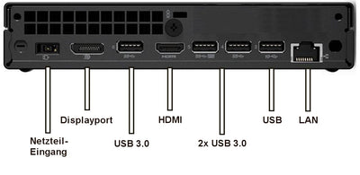 Lenovo ThinkCentre M715q Mini PC Business Office Multimedia Computer mit 3 Jahren Garantie! | AMD Ryzen5 3400GE, 8 Threads, 4 GHz | Vega 11 | 16 GB DDR4 | 512 GB SSD | USB3 | Windows 11 Prof. | 7785