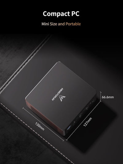 MINIS FORUM UM890 Pro Mini PC, AMD Ryzen 9 8945HS Prozessor, 8 Kerne/16 Threads bis zu 5,2 GHz, AMD Radeon 780M, 64 GB DDR5 bis zu 5600 MHz/1 TB SSD, HDMI/DP/USB4 × 2, RJ45 2,5 G × 2, Oculink Port