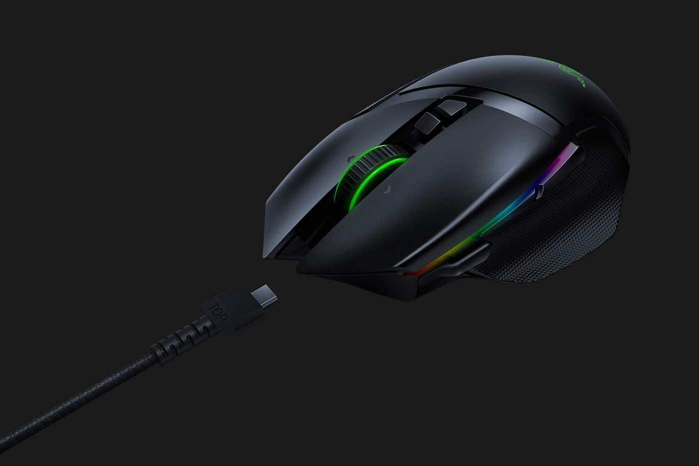 Razer Basilisk Ultimate - Kabellose Gaming Maus mit 11 programmierbaren Tasten (Wireless HyperSpeed Technologie, optischer Fokus+ Sensor + Switches, Chroma RGB Beleuchtung) mit Ladestation