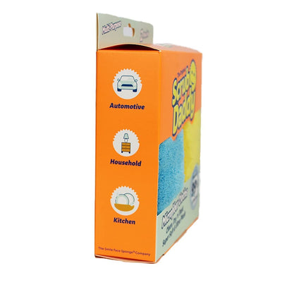 Scrub Daddy Microfaser Tuch - Allzwecktücher im Doppelpack, waschbarer Spüllappen, Zaubertücher zur Reinigung von verstaubtem Glas, Auto, Fenstern, Geschirr und mehr – Mehrfarbig