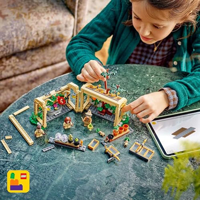 LEGO Harry Potter Schloss Hogwarts: Kräuterkundeunterricht – Spielset mit Neville Longbottom, Hermine Granger, Professor Sprout, 3 Alraunen und Gewächshaus – Geschenk für Kinder ab 8 Jahren – 76445