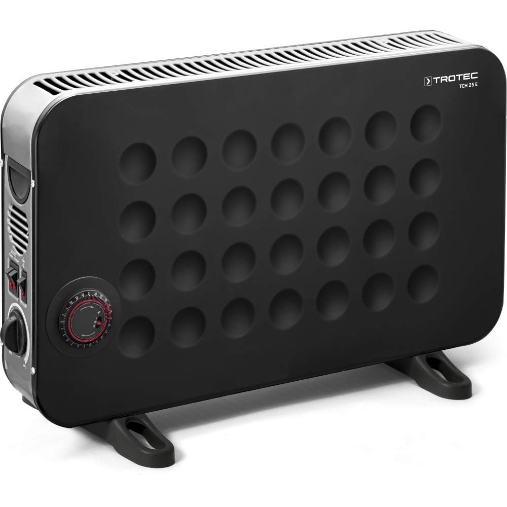 TROTEC Heizkörper elektro TCH 25 E – Heizleistung 750 W / 1250 W / 2000 W – Konvektor mobil, schwarz