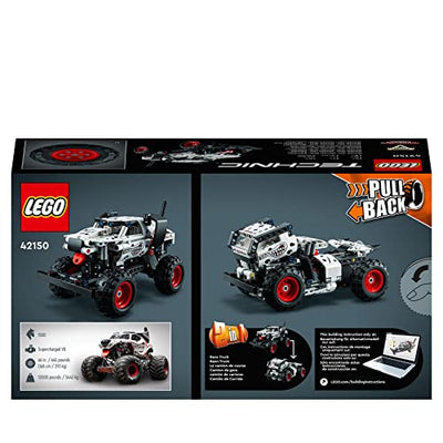 LEGO 42150 Technic Monster Jam Monster Mutt Dalmatian, Monster Truck-Spielzeug für Jungen und Mädchen, Rennspielzeug mit Rückziehmotor