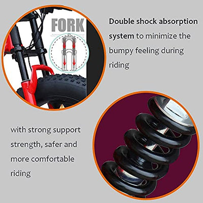 JXYQ 26 Zoll Mountainbikes, 24 Gang Fahrrad, Fat Tire Mountain Trail Bike für Erwachsene, Rahmen aus kohlenstoffreichem Stahl, Doppelte Vollfederung, Doppelscheibenbremse