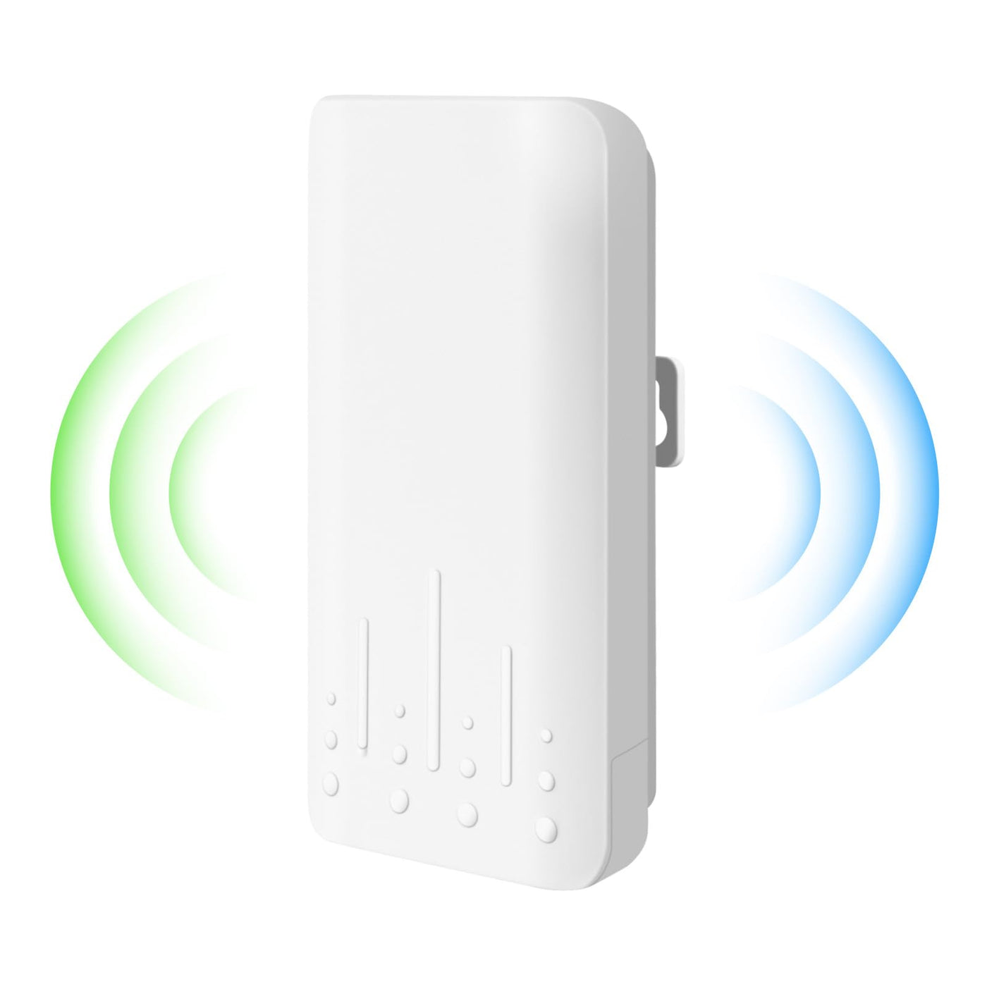 Outdoor WLAN Verstärker Wetterfester, IP65 Regenfest und Staubdicht WiFi Repeatermit AP Modus, 2.4Ghz 300 Mbit/s WiFi Expander,Eingebaute versteckte Antenne, Arbeitstemperatur -40℃—70℃，weiß