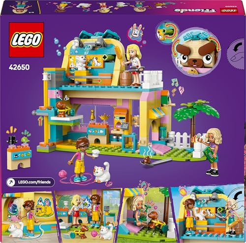 LEGO Friends Geschäft für Haustierzubehör - mit Hund, Katze und Kaninchen als Tierfiguren, 3 Minifiguren und viel Zubehör für die Haustierpflege - Geschenk für Mädchen und Jungen ab 6 Jahren - 42650