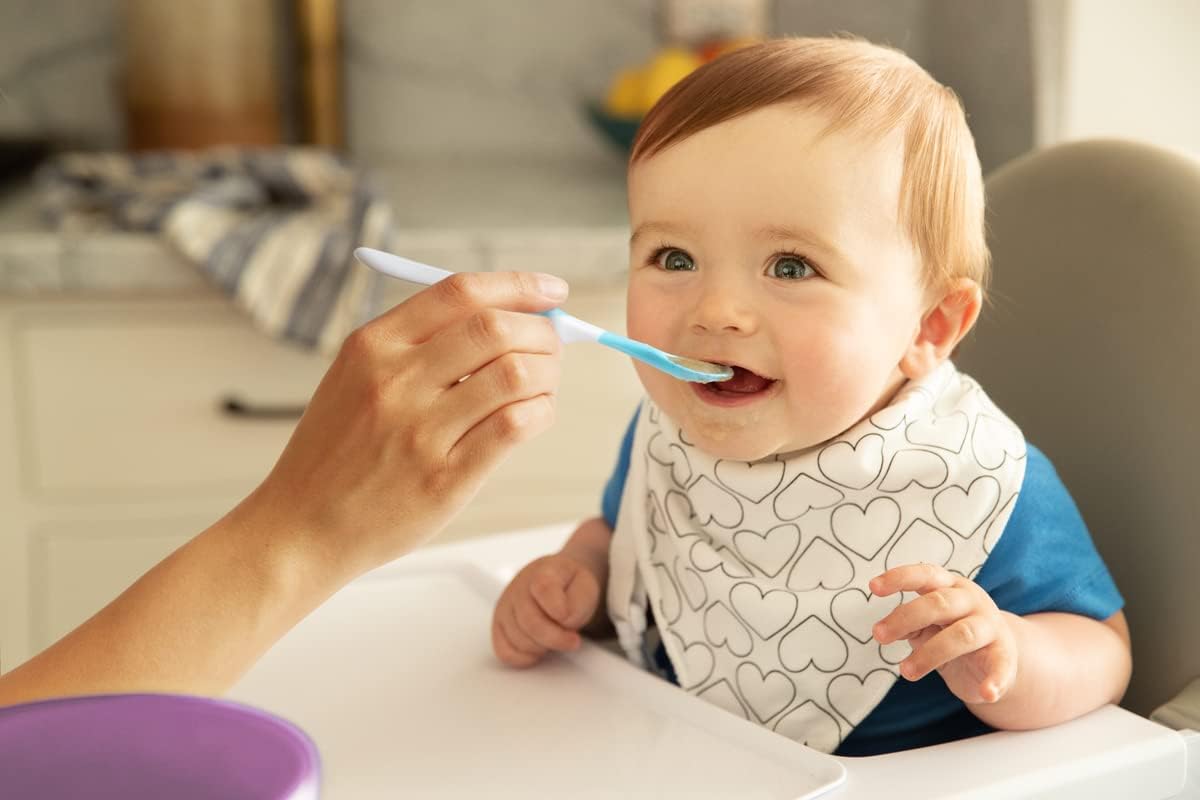 Munchkin Babylöffel mit weicher Spitze, Beikostlöffel-Set mit ergonomischen Griffen, spülmaschinenfestes Plastikbesteck, für Babys & Kleinkinder, BPA-frei - 6er-Set