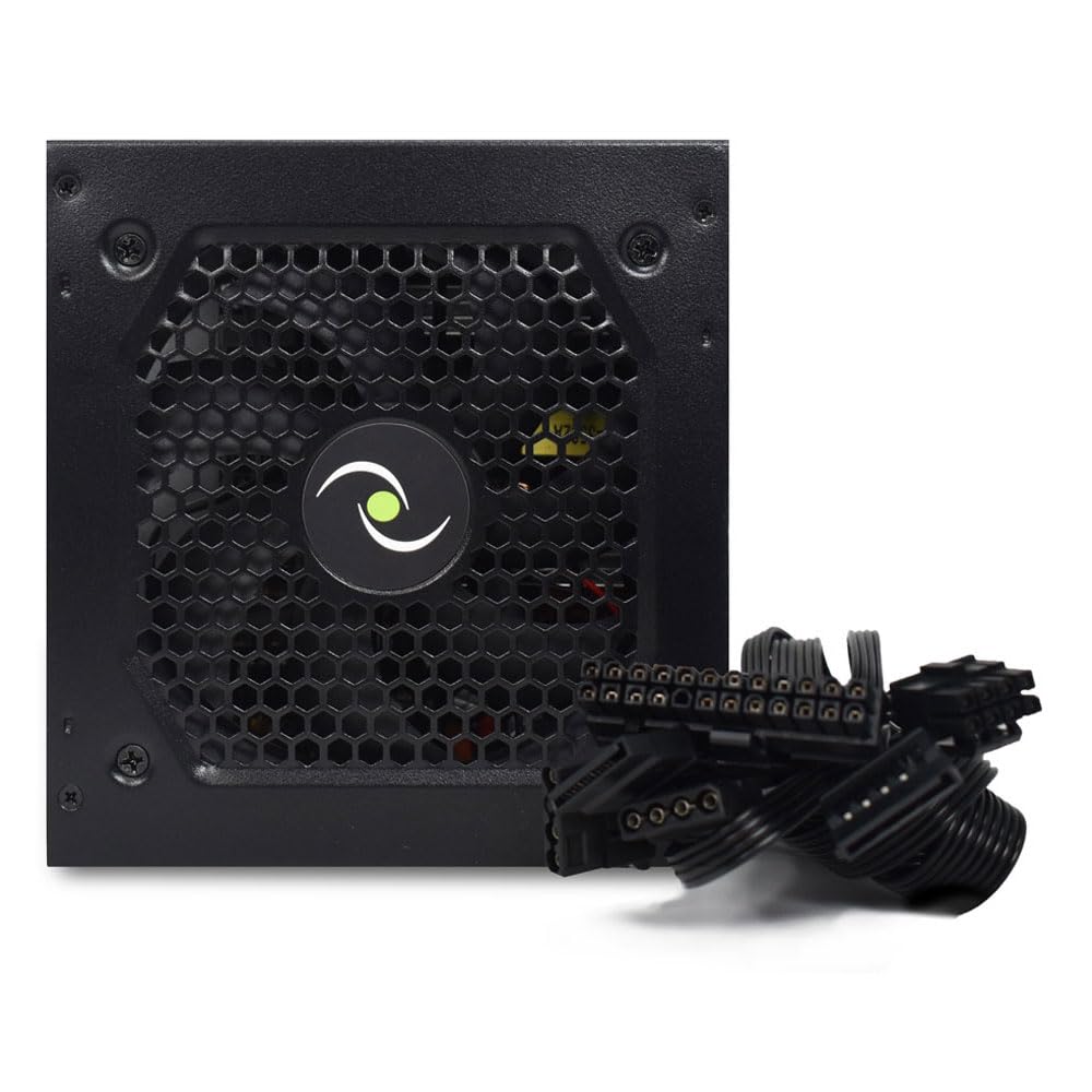 Tecnoware Power Systems - ATX-Netzteil 500, Ultrasilent 12 cm Lüfter, Überspannungsschutz, 2x SATA, 1x 24-polig, 1x 12V 4+4-polig, 2x Molex, schwarz, Größe 500 | Kompatibel mit ATX 12V v.2.01
