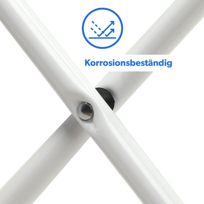 KADAX Wäscheflügeltrockner, Wäscheständer mit Flügeln, Trockenlänge 18m/23m, Luftstromwäscheständer aus pulverbeschichteten Stahl, klappbarer Trockner (Weiß/2-Flügel)