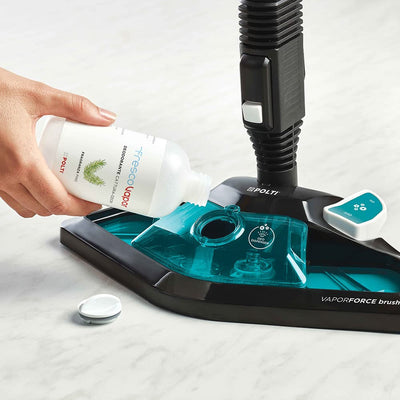 POLTI 8012628 Vaporetto Smart 100 T Dampfreinigungsgerät mit 4 Bar, tötet und beseitigt 99,99 Prozent Viren, Keime und Bakterien, Weiss/Türkis Metallic, Wassertankkapazität 2 l, Dampfmenge 110 g/Min
