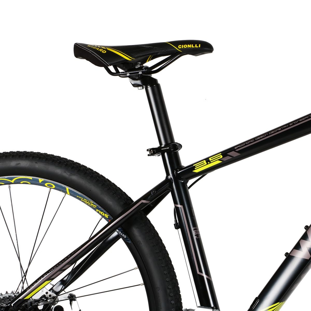 Wizard X-Country 3.5 Fahrrad Erwachsener Männlich Mountainbike Deore 27 Gang MTB CC Cross |27.5 Zoll Gelb (Rahmengröße: 54cm/21Zoll)