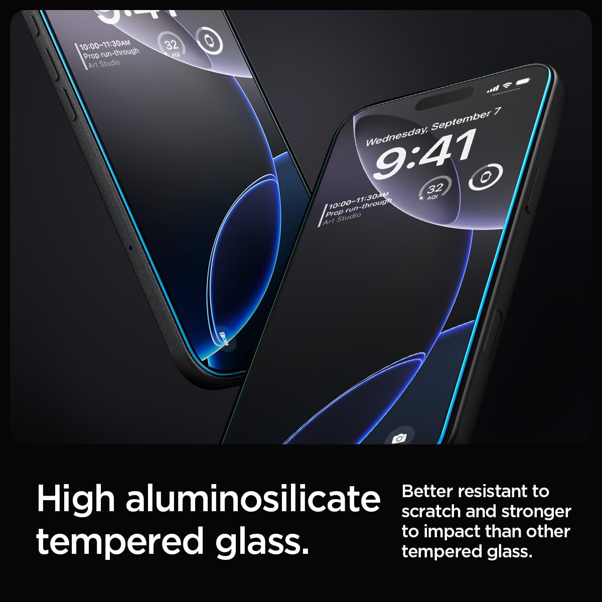 Spigen Glas.tR EZ Fit Schutzfolie kompatibel mit iPhone 16 Pro, 2 Stück, Kratzfest, 9H Härte Folie