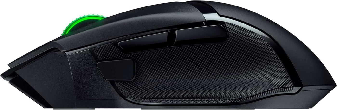 Razer Basilisk V3 X HyperSpeed - Anpassbare kabellose Gaming-Maus (Ergonomische Form mit 9 anpassbaren Bedienelementen, HyperSpeed Wireless, Bluetooth, 5G Advanced 18K Optical Sensor) Schwarz