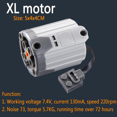 Karriter Kompatibel mit Le Technic Motor L Power Functions-Bauset, 11-teiliges Power Functions-Motorbatterie-IR-Fernbedienungs-Empfänger-Set