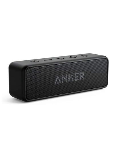 Anker SoundCore 2 Bluetooth Lautsprecher, Fantastischer Sound, Enormer Bass mit Dualen Bass-Treibern, 24h Akku, Verbesserter IPX7 Wasserschutz, Kabelloser Lautsprecher für iPhone, Galaxy usw.