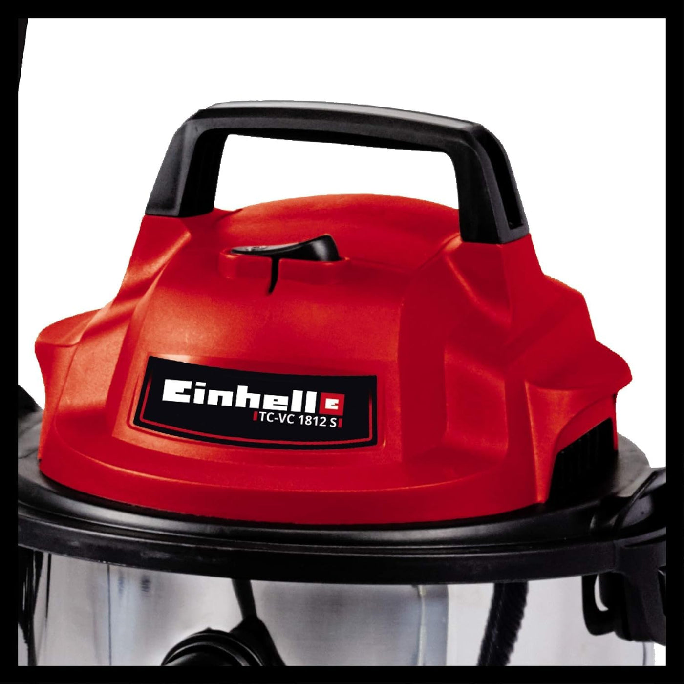 Einhell TC-VC 1812 S Nass-Trockensauger (1.250 W Leistung, 36mm Schlauchsystem, 12 l Edelstahlbehälter, Schaumstofffilter, umfangr. Düsenzubehör), Rot, Schwarz, Weiss
