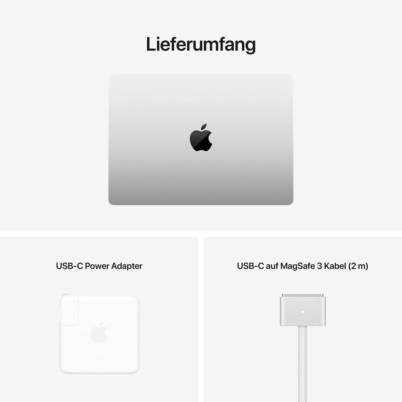 2021 Apple MacBook Pro (14", Apple M1 Pro Chip mit 8‑Core CPU und 14‑Core GPU, 16 GB RAM, 512 GB SSD), 3024 x 1964 - Silber