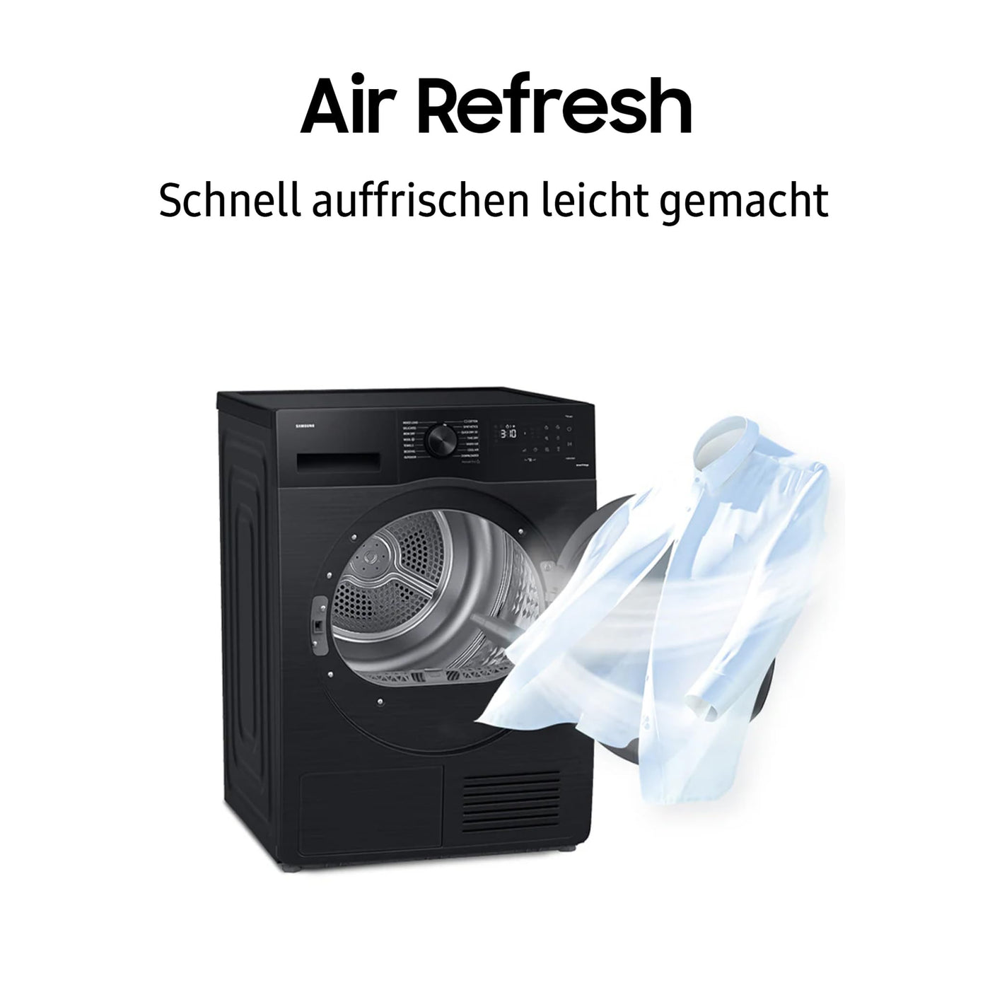 Samsung Wärmepumpentrockner, 8 kg, EEK: A++, Wäschetrockner mit WiFi-SmartThings-App, Hygiene-Programm, Air Refresh, Knitterschutz, Weiß, DV80CGC0B0TEEG